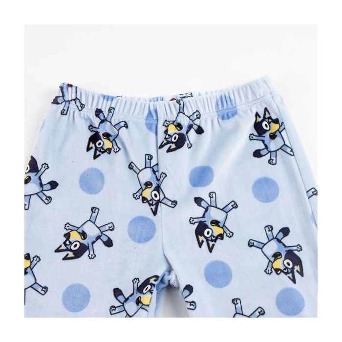 Cerdá Pijama Largo Velour Bluey 5 años - Pijama de invierno para niños azul claro 3