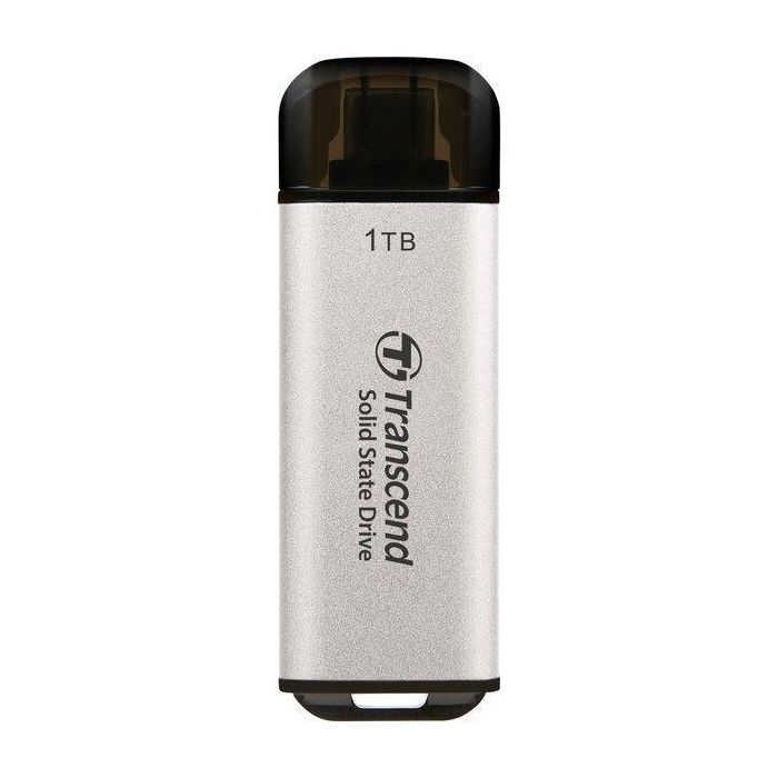 Transcend ESD300S SSD Externo 1TB USB 10Gbps Tipo C Plateado