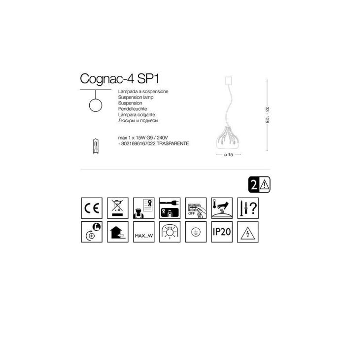 Lámpara Colgante "Cognac" [I-L-167022] 1