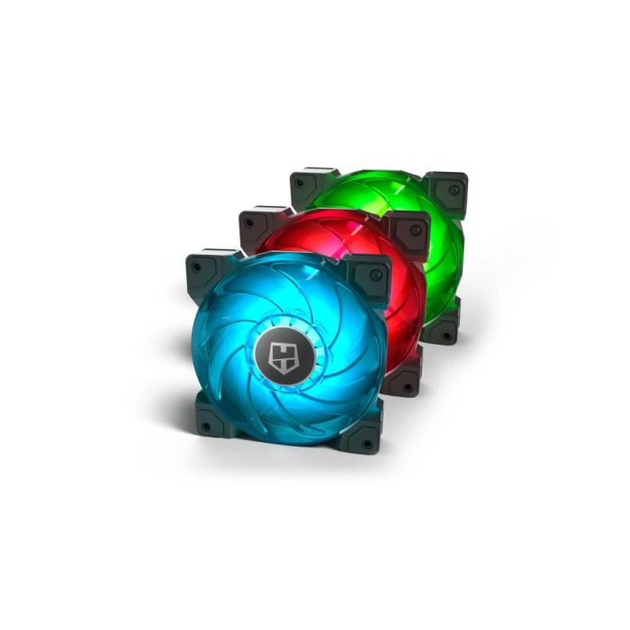 NOX Ventilador Caja Hummer H-SYNC RGB 12 cm Negro Transparente 120x120x25 mm