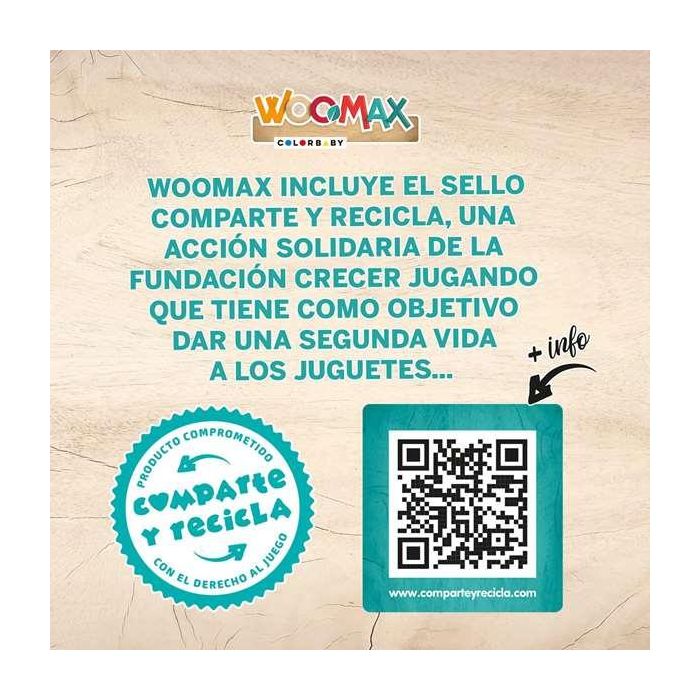 Woomax Supermercado de Madera con 25 Accesorios y Caja Registradora Eléctrica 48x30xh70 cm 14