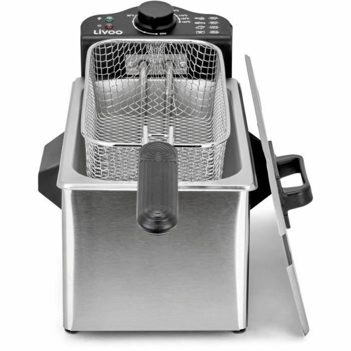 Livoo DOC216 Freidora 3 L 2000W con Depósito Acero Inoxidable Extraíble, Cesta Freír Extraíble y Termostato Regulable Livoo DOC216 Freidora 3 L 2000W con Depósito Acero Inoxidable Extraíble, Cesta Freír Extraíble y Termostato Regulable