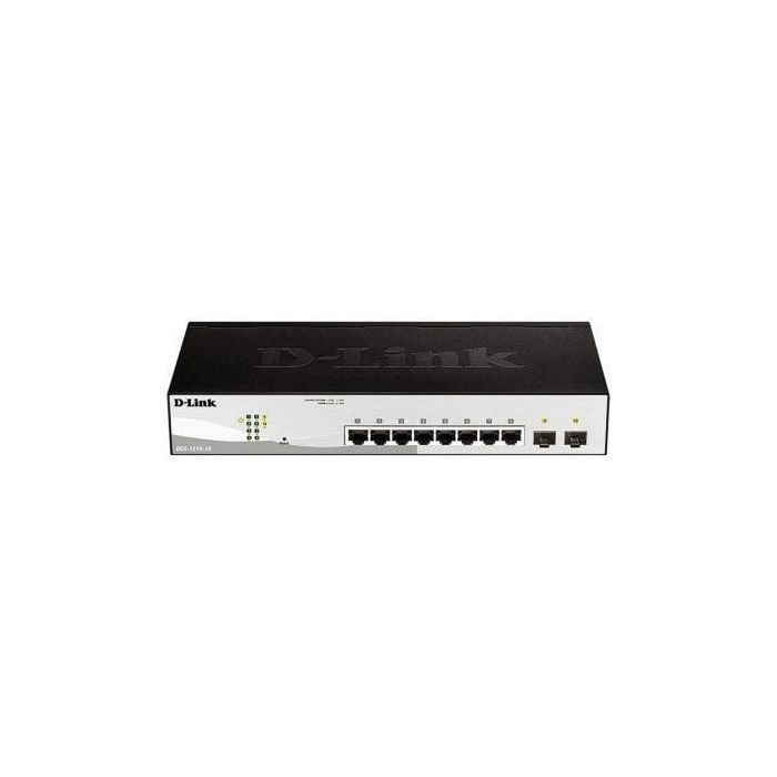 D-Link DGS-1210-10/E M 8/2P Switch Gestionado L2 - 8 Puertos Gigabit Ethernet (10/100/1000) + 2 SFP, Montaje en Rack
