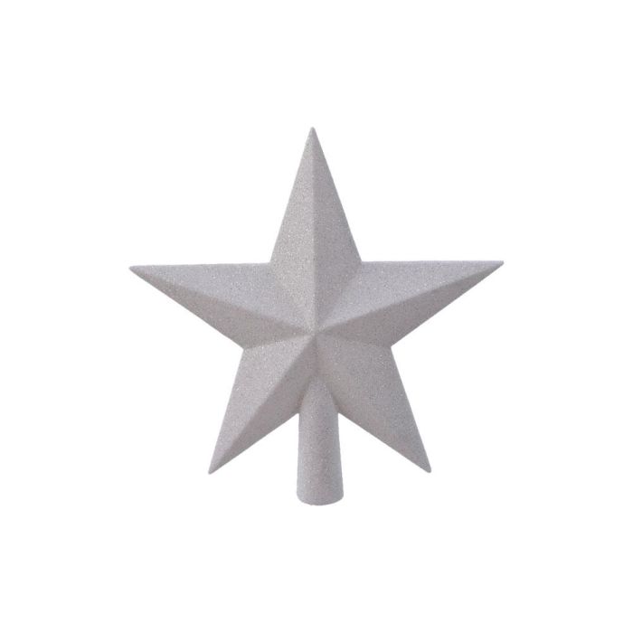 Decoris Estrella blanca para árbol de navidad con purpurina, 19x4,2x19cm, 5 puntas 0 Decoris Estrella blanca para árbol de navidad con purpurina, 19x4,2x19cm, 5 puntas 0