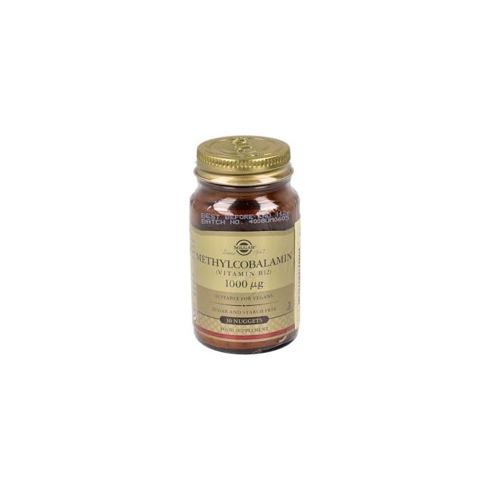 Solgar Vitamina B12 Metilcobalamina 1000mcg Comprimidos Masticables Sublinguales 30 Unidades. Apoyo Sistema Nervioso. Apto Veganos.