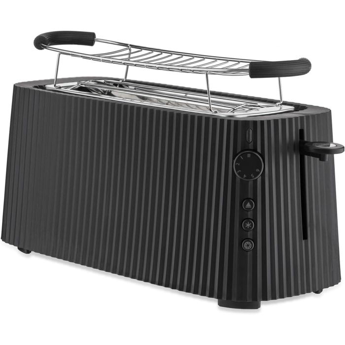 Alessi Tostadora Plissé MDL15 B, Doble Compartimento, 6 Niveles de Tostado, Función Bagel y Descongelación, Incluye Accesorio para Brioches Alessi Tostadora Plissé MDL15 B, Doble Compartimento, 6 Niveles de Tostado, Función Bagel y Descongelación, Incluye Accesorio para Brioches