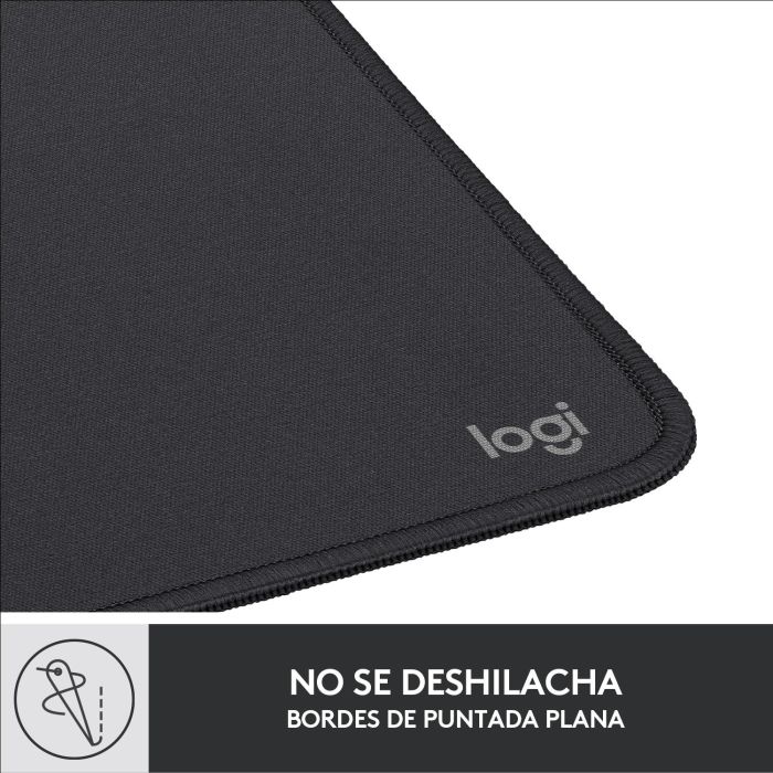 Logitech Alfombrilla de Ratón Studio Series, Suave, Antideslizante, Resistente a Salpicaduras, para Deslizamiento Cómodo, Color Graphite 4
