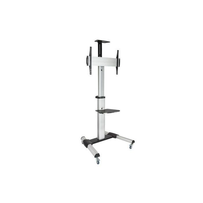 TooQ FS1870M-B Soporte de Suelo Portátil para TV/Monitor Señalización 37-70 pulgadas VESA 600x400mm, 50kg, Ruedas, Bandeja Negro/Plata TooQ FS1870M-B Soporte de Suelo Portátil para TV/Monitor Señalización 37-70 pulgadas VESA 600x400mm, 50kg, Ruedas, Bandeja Negro/Plata