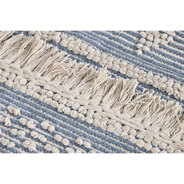 Alfombra DKD Home Decor 180 x 120 x 2 cm Azul Algodón Blanco Boho 2