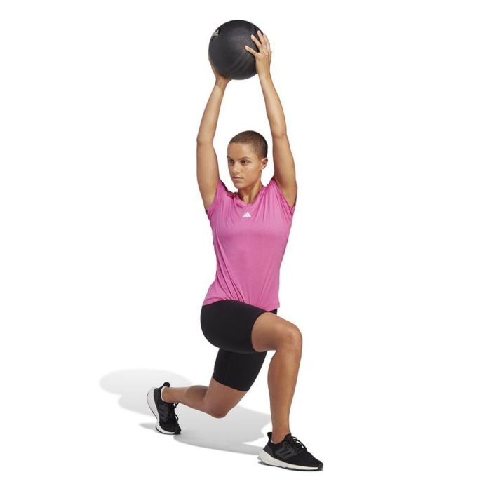 Camiseta de Manga Corta Mujer Adidas Essentials Rosa Lila 1