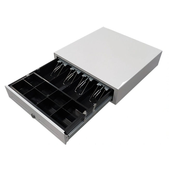 Seypos Cajon Portamonedas Blanco 410x415x110mm Eléctrico 8 Monederos 4 Billeteros con Llave 2 Seypos Cajon Portamonedas Blanco 410x415x110mm Eléctrico 8 Monederos 4 Billeteros con Llave 2