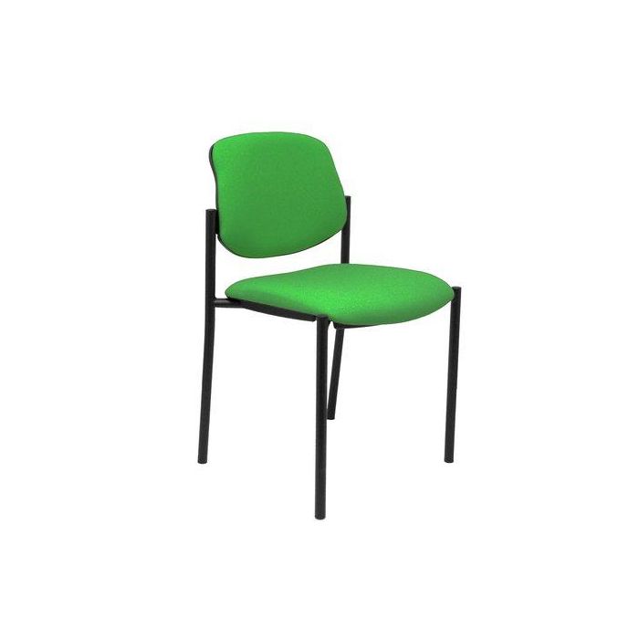 Silla Piqueras Y Crespo Villalgordo Confidente Chasis Negro Asiento Y Respaldo Tapizados Bali Verde