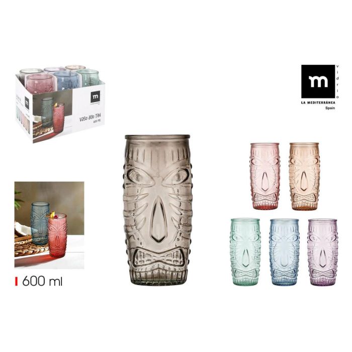Vaso de agua La Mediterránea TIKI 0,6 L (24 Unidades) 2 Vaso de agua La Mediterránea TIKI 0,6 L (24 Unidades) 2