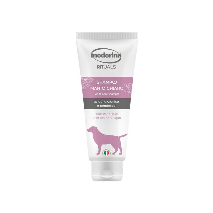 Inodorina Champú Rituals Colores Claros para Pelajes Blancos y Claros con Extractos de Uva Ursi y Tilo - 250ml