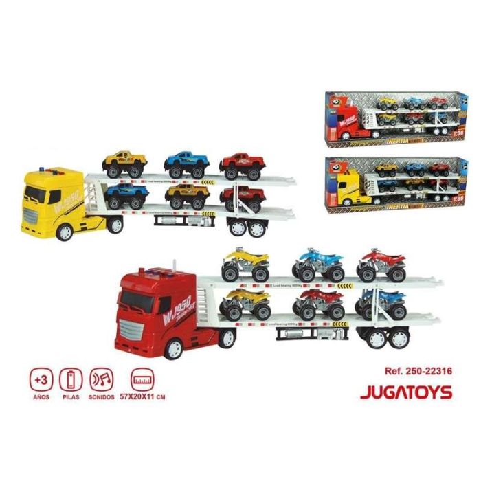 Camion portaches y porta quad con sonidos 62x11x20 - modelos surtidos 2 Camion portaches y porta quad con sonidos 62x11x20 - modelos surtidos 2