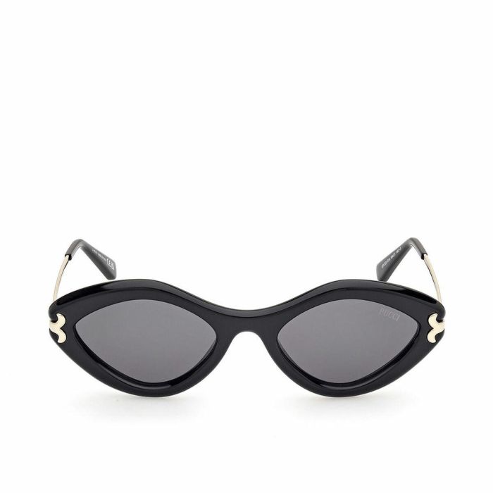 Emilio Pucci EP0223 01A Gafas de Sol Cat Eye para Mujer 54 mm Montura Plástico Negro Brillante Cristales Burdeos