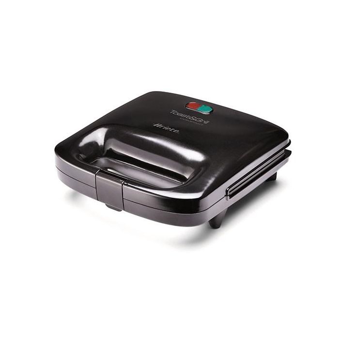 Ariete Sandwichera Negra Compacta con Placa Grill Antiadherente 21.5x12cm, Ideal para Sándwiches, Hotdogs y Más Ariete Sandwichera Negra Compacta con Placa Grill Antiadherente 21.5x12cm, Ideal para Sándwiches, Hotdogs y Más