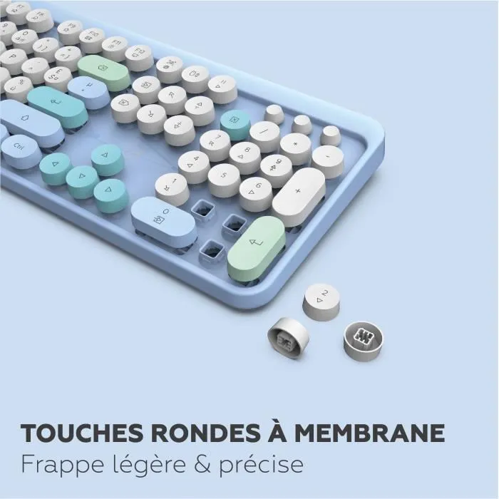 Mobility Lab MOB3700527313887 Combo Teclado + Mouse Inalámbrico Pure Color Azul Diseño Ergonómico Escritura Discreta 4 Mobility Lab MOB3700527313887 Combo Teclado + Mouse Inalámbrico Pure Color Azul Diseño Ergonómico Escritura Discreta 4