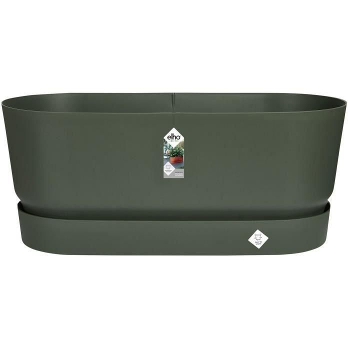 Greenville Oval Planter - Plastic - con ruedas - Ø60 - Green de hoja Greenville Oval Planter - Plastic - con ruedas - Ø60 - Green de hoja