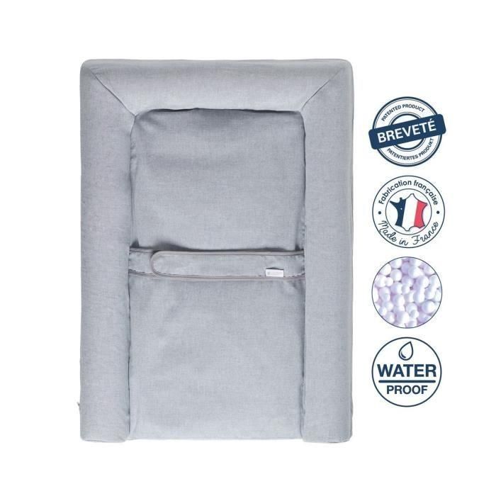 Candide Mat'Confort Cambiador Bebé Gris con Bordes Levantados, Cinturón Antideslizante y Sujeción con Espuma y Cuentas. Desde Nacimiento. 2 Candide Mat'Confort Cambiador Bebé Gris con Bordes Levantados, Cinturón Antideslizante y Sujeción con Espuma y Cuentas. Desde Nacimiento. 2