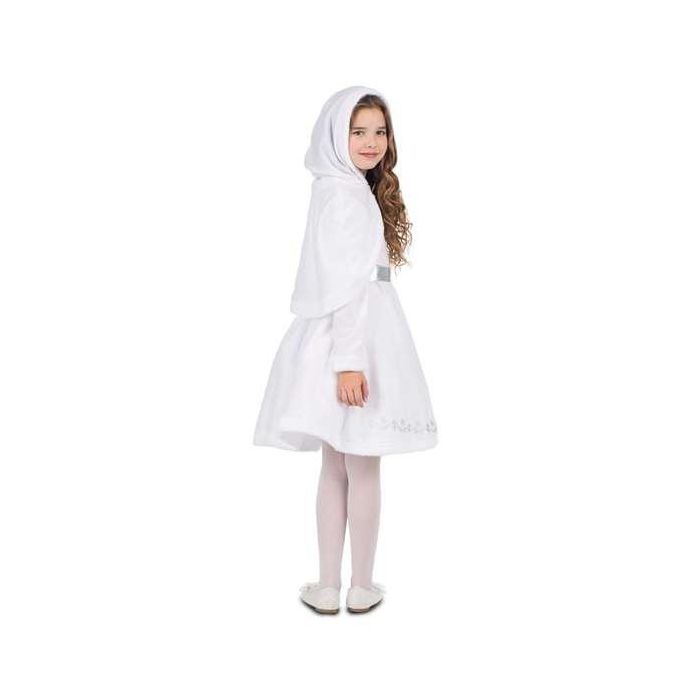 Disfraz monada blanca navidad vestido con enaguas y cubrehombros con capucha talla 5-6 y 3 Disfraz monada blanca navidad vestido con enaguas y cubrehombros con capucha talla 5-6 y 3