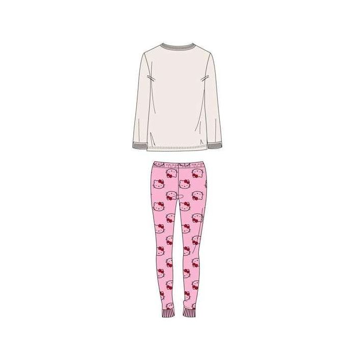 Pijama largo single jersey hello kitty m 1