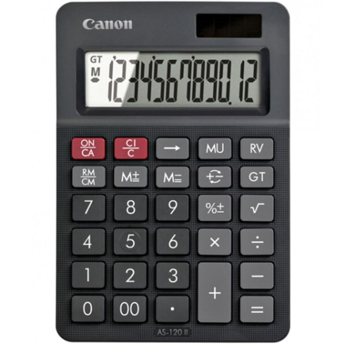 Canon AS-120II Calculadora de Sobremesa 12 Dígitos con Funciones Financieras y Ecológicas