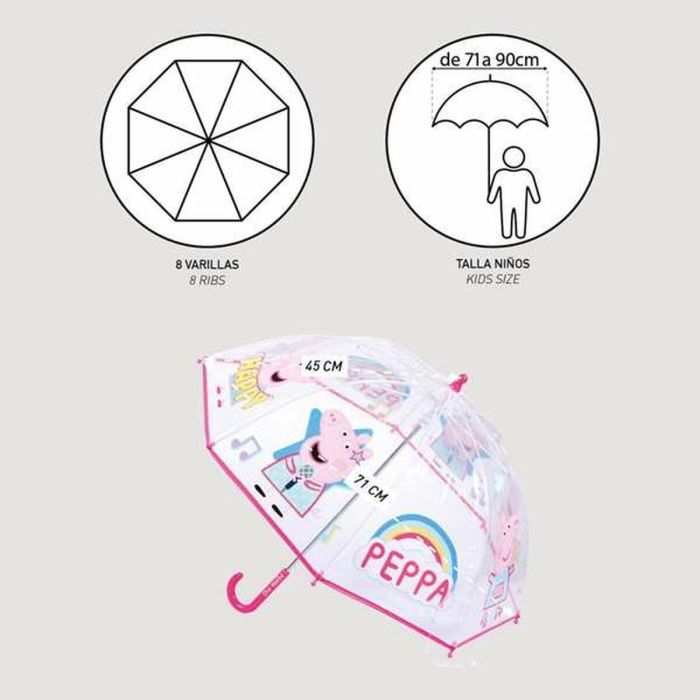 Paraguas manual poe burbuja peppa pig 1