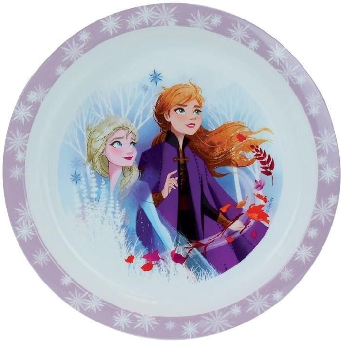 Fun House 006379 Set de Vajilla Disney Frozen Plato Hondo, Plato Llano, Taza, Botella y Vaso con Pajita 1