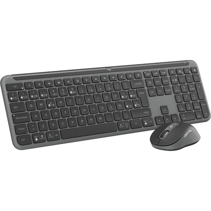 Logitech Combo MK950 Signature Slim Teclado K950 y Ratón M750 Inalámbricos Bluetooth Logi Bolt QWERTY Español Grafito