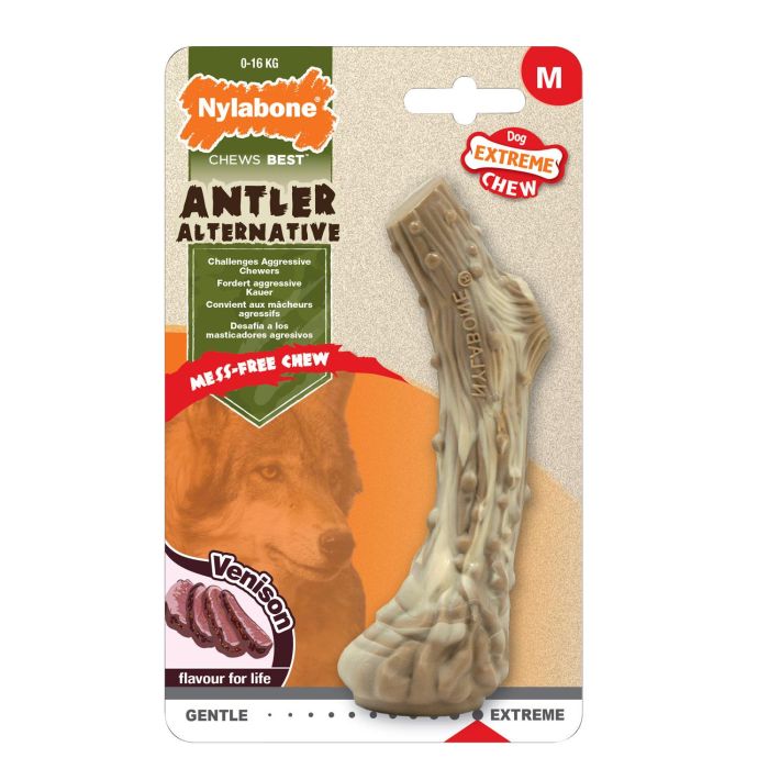 Nylabone Antler Cuerno M Venado Juguete Masticable para Perros Grandes DuraChew 1
