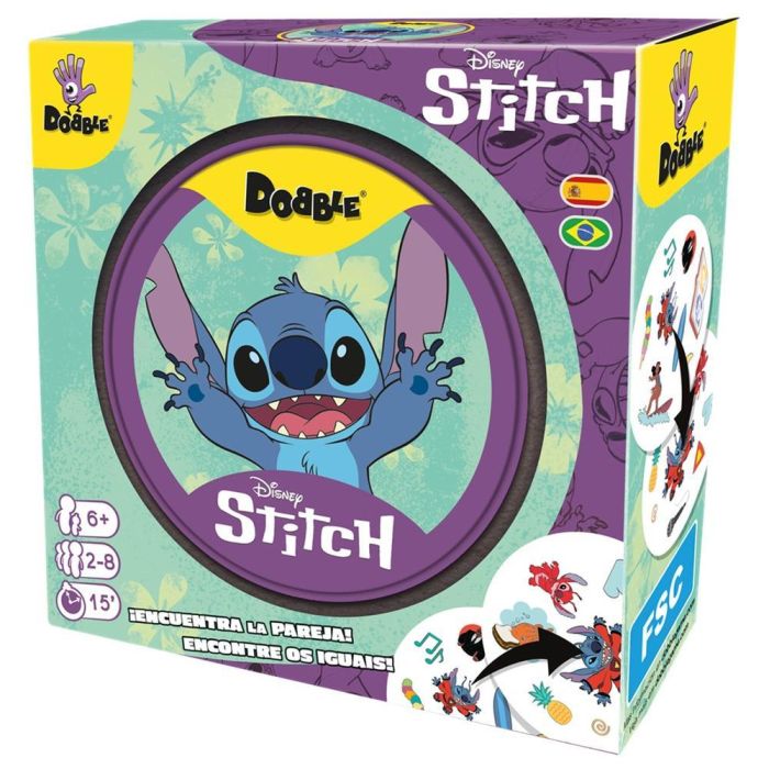 Juego Dobble Disney Stitch Dobls07Es Asmodee Juego Dobble Disney Stitch Dobls07Es Asmodee