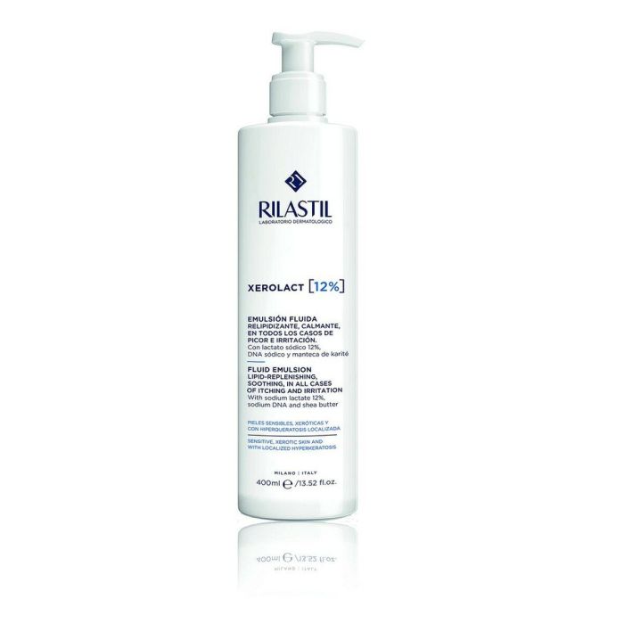 Rilastil XEROLACT 12 Leche Corporal Hidratante y Queratorreguladora Piel Muy Seca, Psoriasis, Eczemas, 12% Lactato Sódico 400 ml Rilastil XEROLACT 12 Leche Corporal Hidratante y Queratorreguladora Piel Muy Seca, Psoriasis, Eczemas, 12% Lactato Sódico 400 ml