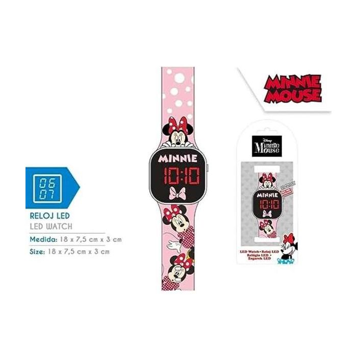 Kids Euroswan Reloj Digital LED Minnie 3,5cm 4