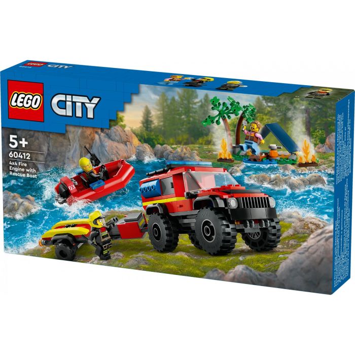 LEGO 60412 City Todoterreno Bomberos con Barco de Rescate 10 LEGO 60412 City Todoterreno Bomberos con Barco de Rescate 10