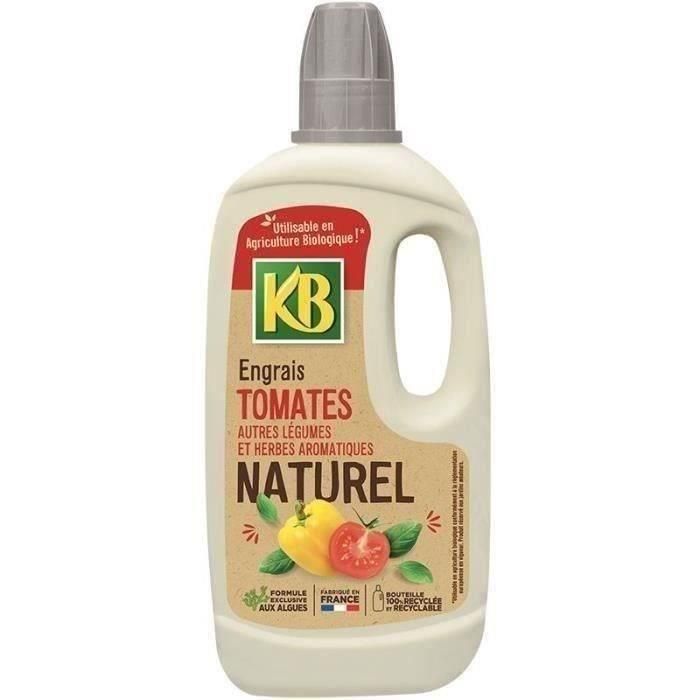 KB Fertilizante Líquido Natural para Tomates, Verduras y Hierbas Aromáticas con Algas Marinas, Nutrición Completa para Cosechas Abundantes 1L