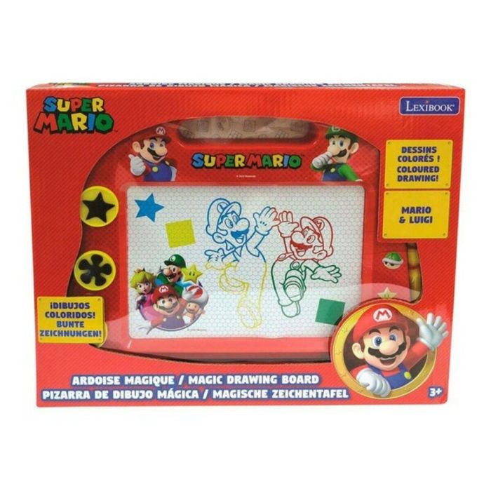 Pizarra mágica SUPER MARIO formato A5 con accesorios magnéticos para dibujar en colores - LEXIBOOK 1