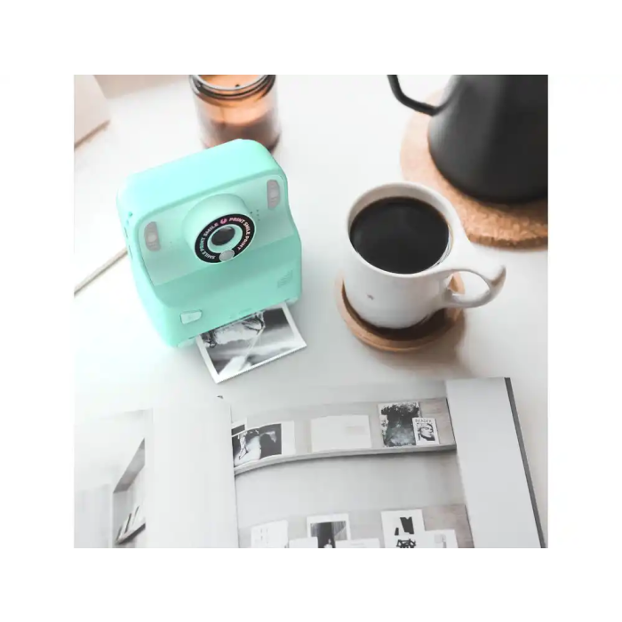 Wondee Cámara de Fotos Instantánea Turquesa con Impresión Rápida y Juegos Incluidos, Cámara Digital 12MP 3