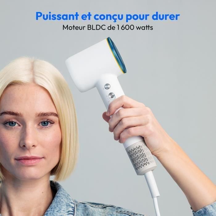 Secador de pelo - MEDION - MD19983 - 1600 W - 2 velocidades - 85°C - Diseño LED - Blanco 2 Secador de pelo - MEDION - MD19983 - 1600 W - 2 velocidades - 85°C - Diseño LED - Blanco 2