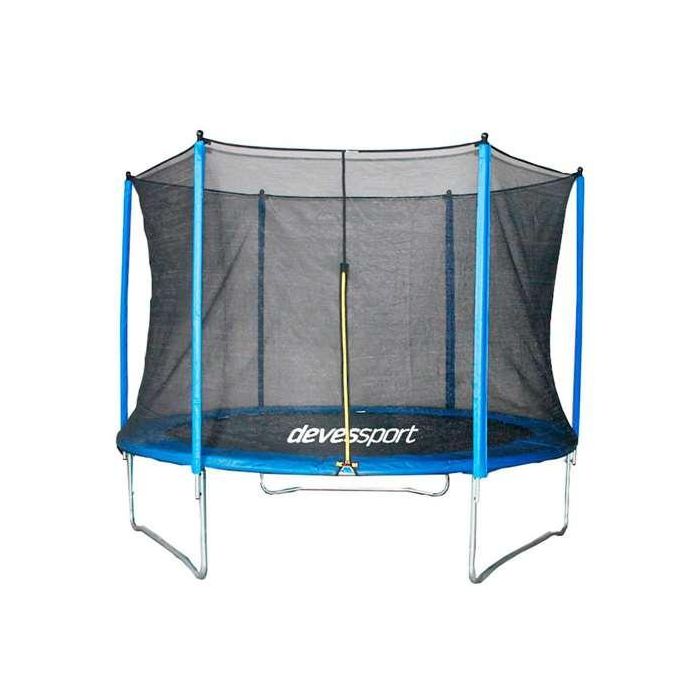 Ociotrends Trampolín redondo Ø 245 cm x 219 cm con red de seguridad, soporta 80 kg. Para niños +6 años, Azul/Gris PVC. 0 Ociotrends Trampolín redondo Ø 245 cm x 219 cm con red de seguridad, soporta 80 kg. Para niños +6 años, Azul/Gris PVC. 0