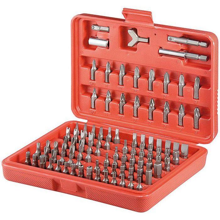 MicroConnect 77045 Juego de 100 puntas de destornillador de alta calidad para profesionales y bricolaje