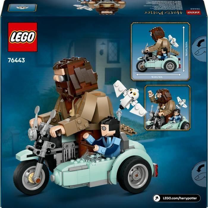 LEGO 76443 Harry Potter: Viaje en Moto de Hagrid y Harry – Set de Construcción con Figuras, Moto y Sidecar para Fans +9 Años 5