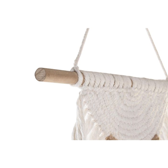 DKD Home Decor Decoracion Colgante Beige Marron 2 x 18 x 35 cm (4 Unidades) 1