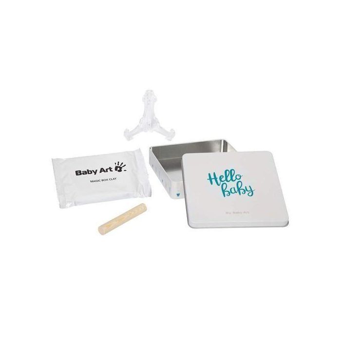 Baby Art Magic Box Square - Kit de Huellas y Manos de Bebé en Caja Metálica, Regalo de Nacimiento o Bautismo, Imprescindible 1 Baby Art Magic Box Square - Kit de Huellas y Manos de Bebé en Caja Metálica, Regalo de Nacimiento o Bautismo, Imprescindible 1