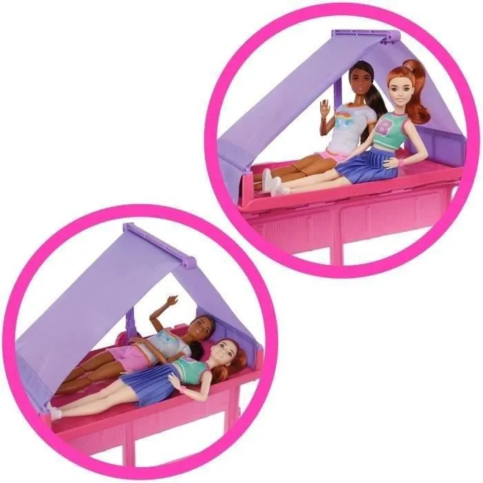 Barbie Supercaravana HRJ78 con más de 60 accesorios para imaginar historias de acampada Barbie Supercaravana HRJ78 con más de 60 accesorios para imaginar historias de acampada