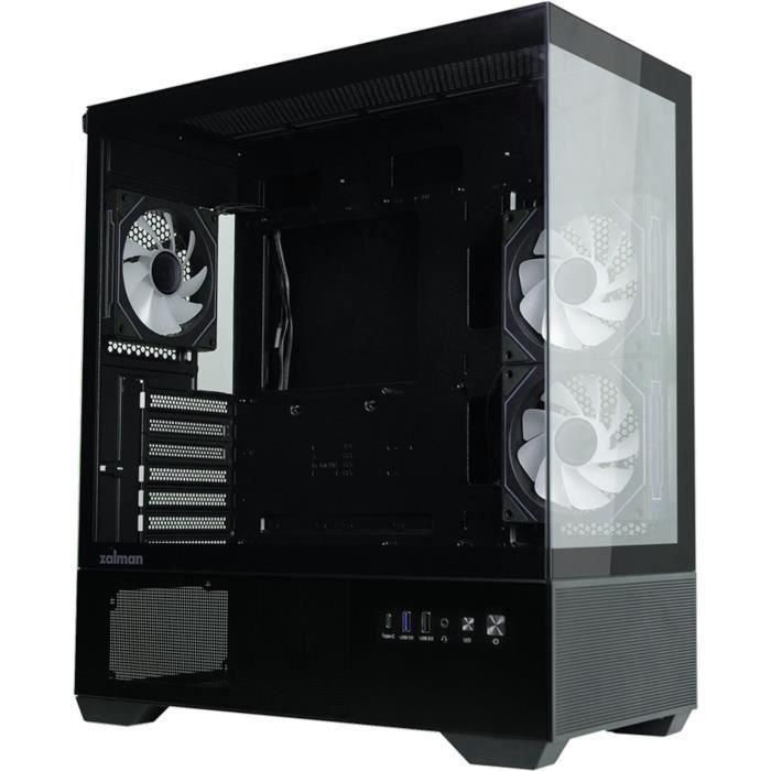 Zalman ZAL8800263650484 Caja PC Semitorre CHRONIX Formato ATX Negra Sin Fuente de Alimentación 1