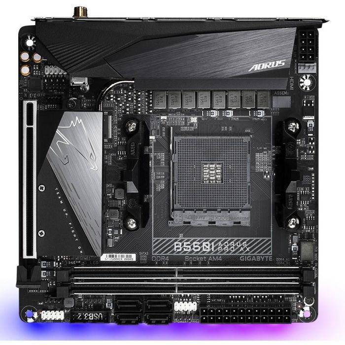 Gigabyte GA-B550I AORUS PRO AX Placa Base AMD B550 Zócalo AM4 Mini ITX DDR4 Wi-Fi 6E 2.5GbE 1 Gigabyte GA-B550I AORUS PRO AX Placa Base AMD B550 Zócalo AM4 Mini ITX DDR4 Wi-Fi 6E 2.5GbE 1