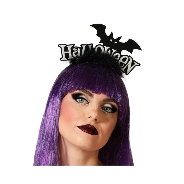 Diadema Halloween Murciélago Negro Mujer Adulto