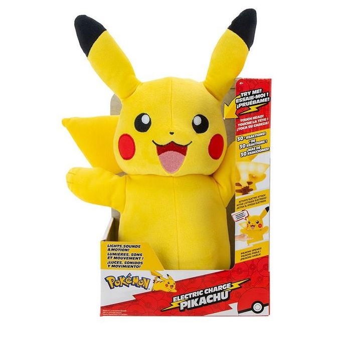 Jazwares Peluche Pokemon Pikachu Electrónico 28cm con Luces y Sonidos 2