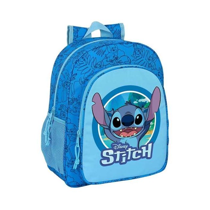 Mochila junior adapt.carro stitch 32x38x12cm